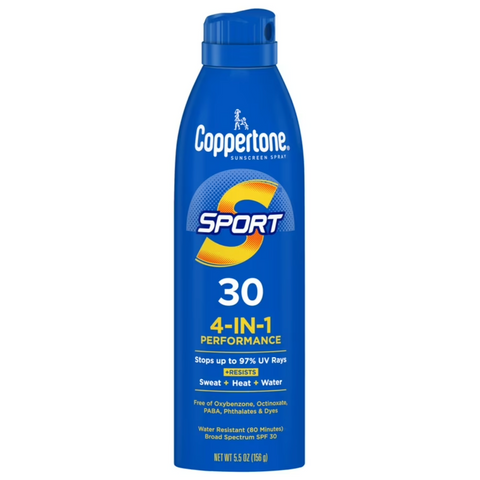 Coppertone Sport Sunscreen Spray, SPF 30 Spray Sunscreen, 5.5 oz