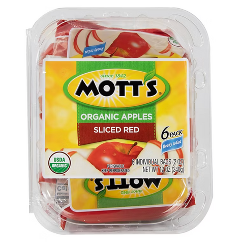 Mott's Organic Red Apple Multipack Slices, 2 oz. 6 Count