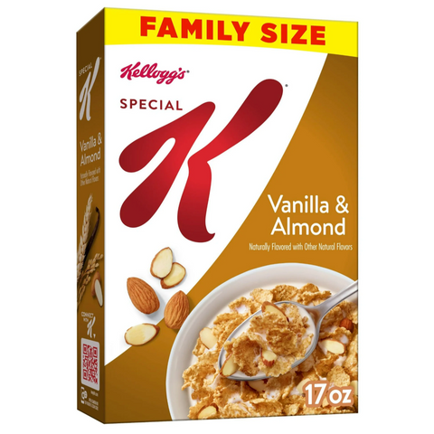Special K Breakfast Cereal, Vanilla and Almond, Family Size, 17 oz.