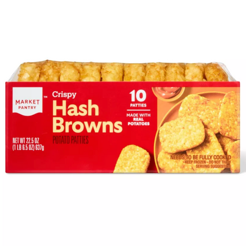 Market Pantry™ Frozen Crispy Hash Brown Potato Patties, 22.5oz, 10 Count