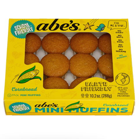 Abe's Vegan Mini Corn Muffin, 10 oz, 12 Count