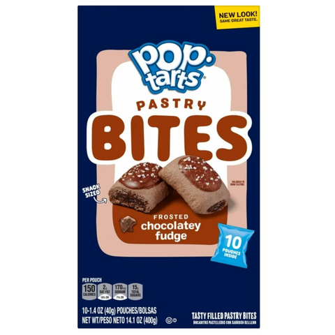 PopTarts Baked Pastry Bites, Frosted Chocolatey Fudge, 10 Ct