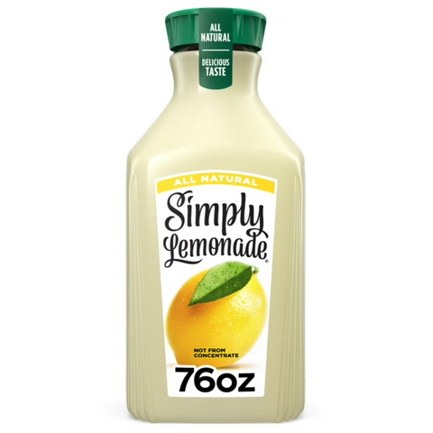 Simply All Natural Lemonade, 76 fl oz
