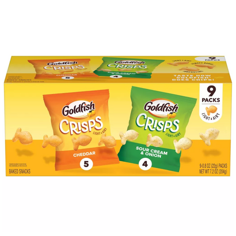 Goldfish Crisps Variety Pack, 7.2oz, 9 Count