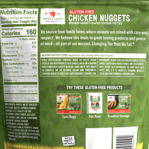 Applegate Natural Gluten Free Chicken Nuggets, 16oz