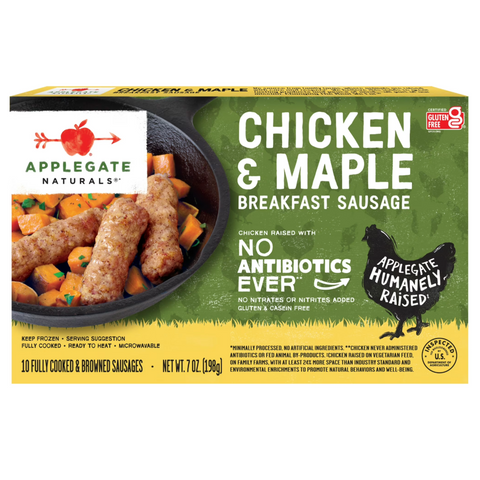 Applegate Natural Chicken & Maple Breakfast Sausage Links Gluten Free, 7oz