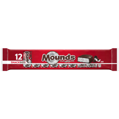 Mounds Dark Chocolate and Coconut Snack Size Candy Bars 0.6 oz, 12 Count
