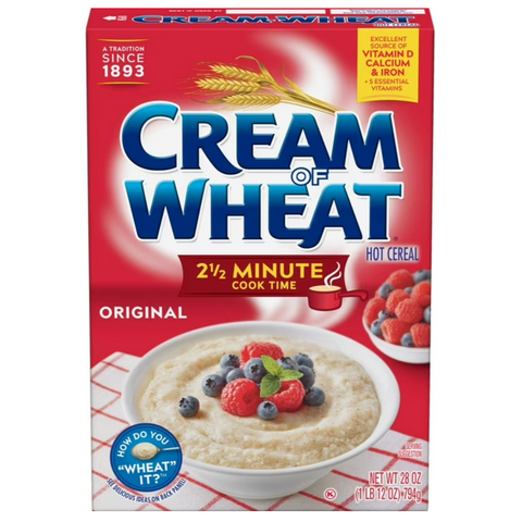 Cream of Wheat 2.5 Minute Hot Cereal, Original Flavor, Shelf-Stable, 28 oz