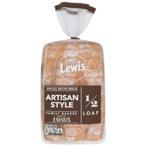 Lewis Bake Shop Artisan Style Half Loaf Bread, 12 oz, 1/2 Loaf