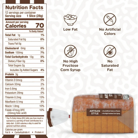 Lewis Bake Shop Artisan Style Half Loaf Bread, 12 oz, 1/2 Loaf