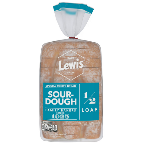 Lewis Bake Shop Sourdough Half Loaf Bread, 12 oz, 1/2 Loaf