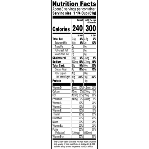 Special K Breakfast Cereal, Banana & Creme, Family Size, 18.6 oz.