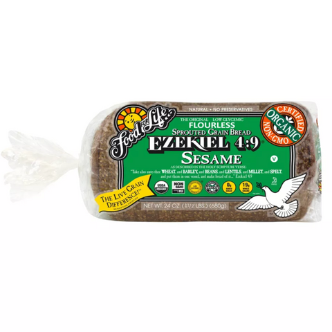 Food For Life Ezekiel 4:9 Organic Frozen Sprouted Whole Grain Sesame Bread, 24oz