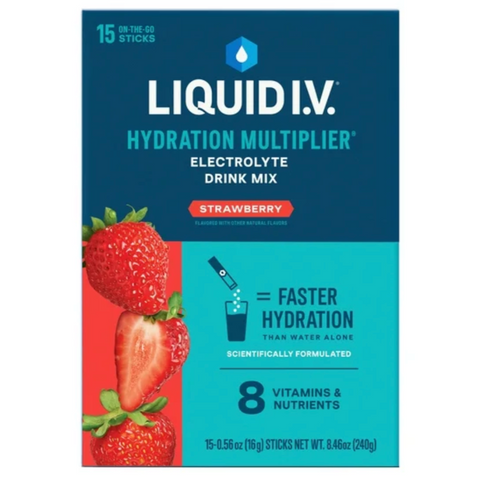 Liquid I.V.® Strawberry Hydration Multiplier® Powdered Electrolyte Drink Mix, 15 Count