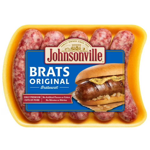 Johnsonville Brats Original Pork Bratwurst Links, 19 oz, 5 Count