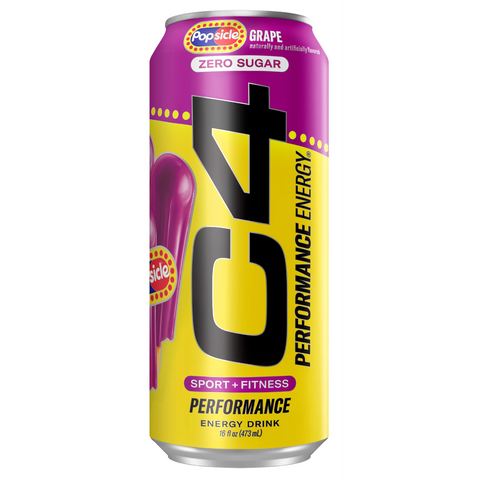 C4 Performance Energy Drink, Grape Popsicle, 16 oz