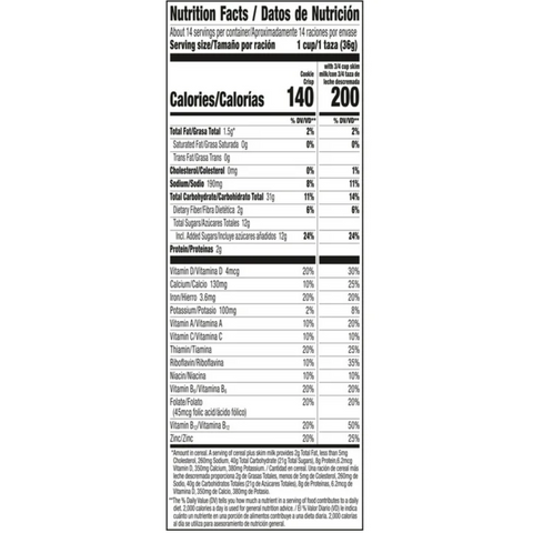 Cookie Crisp Breakfast Cereal, Chocolate Chip Cookie Taste, Family Size 18.3 oz