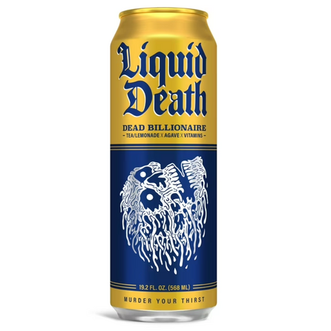 Liquid Death Dead Billionaire Iced Tea King Sized Can, 19.2 Oz