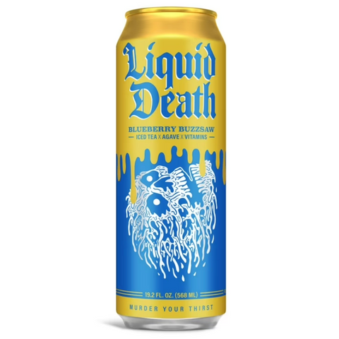 Liquid Death Blueberry Buzzsaw Iced Tea King Sized Can, 19.2 Oz