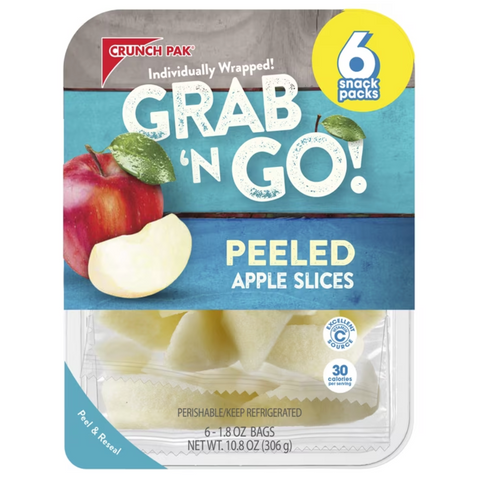 Crunch Pak Grab N Go! Sliced Apples, 6 Count