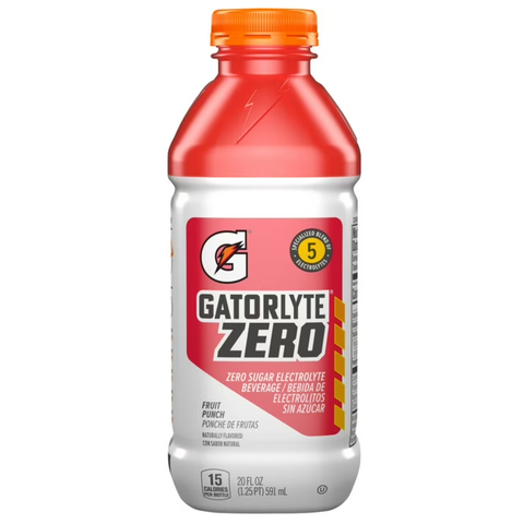 Gatorade Gatorlyte Zero Sugar Fruit Punch Electrolyte Sports Drink, 20 fl oz