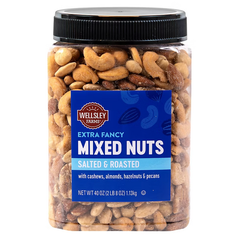 Wellsley Farms Extra Fancy Salted Mixed Nuts, 40 oz.