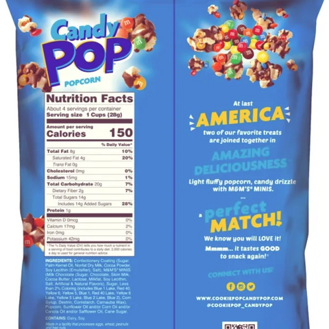 Candy Pop Popcorn, M&M's Minis, 4 oz