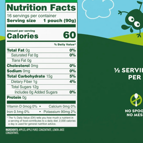 GoGo SqueeZ Apple Apple Applesauce Snack Pouch, 3.2 oz, 16 Count