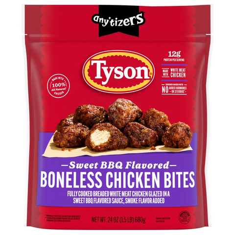 Tyson Any'tizers® Honey BBQ Boneless Chicken Bites, 24 oz.