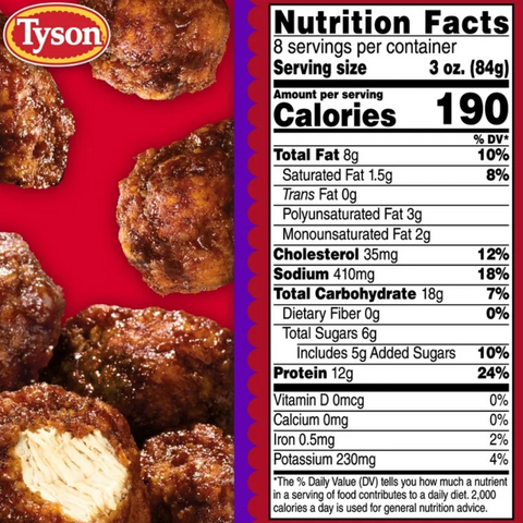 Tyson Any'tizers® Honey BBQ Boneless Chicken Bites, 24 oz.