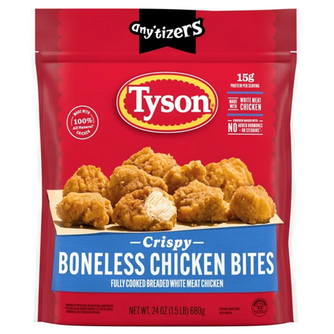 Tyson Any'tizers® Crispy Boneless Chicken Nugget Bites, 24 oz