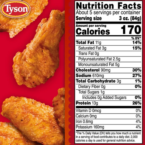 Tyson Any'tizers® Buffalo Style Hot Wings Bone-in Wings, 22 oz