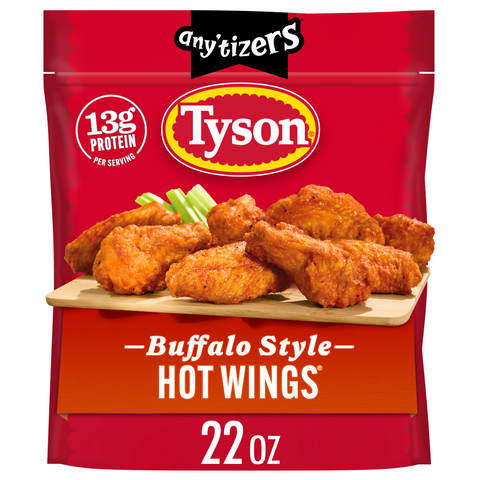 Tyson Any'tizers® Buffalo Style Hot Wings Bone-in Wings, 22 oz