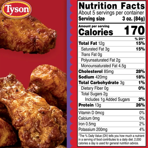 Tyson Any'tizers® BBQ Flavored Bone In Chicken Wings, 22 oz