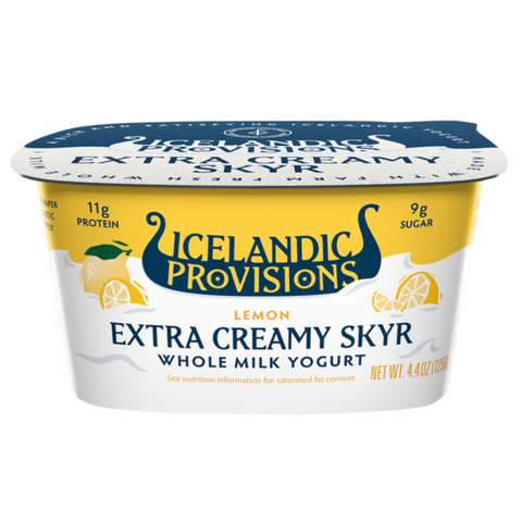 Icelandic Provisions Extra Creamy Skyr, Low Fat, Lemon, 4.4 oz
