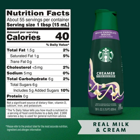 Starbucks White Chocolate Mocha Creamer, 28 fl oz