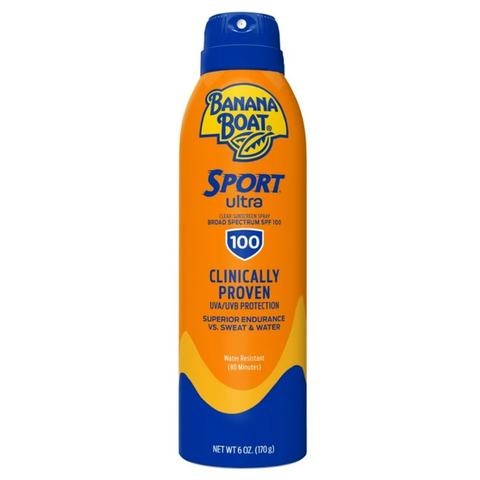 Banana Boat Sport Ultra SPF 100 Sunscreen Spray, Clear Spray Sunscreen, 6 oz