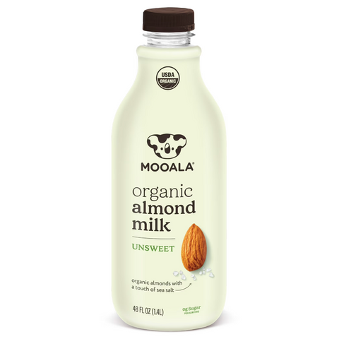 Mooala Organic Plant Based Almond Milk, Unsweetened, 48 oz.