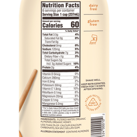 Mooala Organic Plant Based Almond Milk, Original, 48 oz.