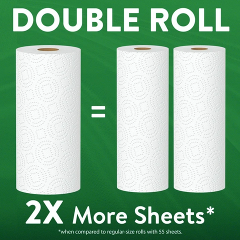 Great Value Ultra Strong Paper Towels, Split Sheets, 6 Double Rolls