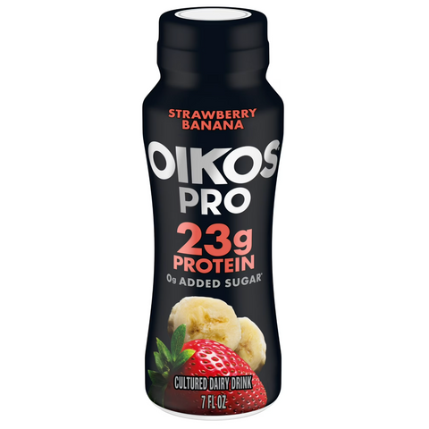 Oikos Pro Strawberry Banana Cultured Dairy Drink, 23g Protein, 7 fl oz