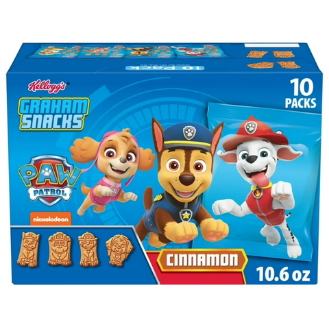 Kellogg's Cinnamon Graham Snacks, Kids Snacks, 10 Count