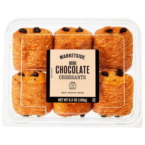 Marketside Mini Chocolate Baked Croissants, 6.35 oz, 6 Count