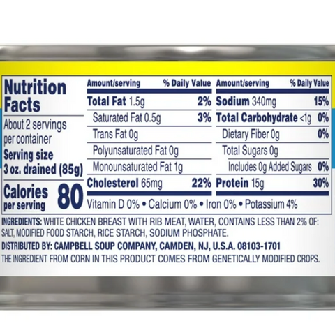 Swanson White Premium Chunk Canned Chicken Breast in Water, 12.5 oz