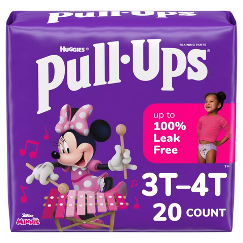 Huggies Pull-Ups Girls' Learning Designs Training Pants, 3T-4T, 20 Count