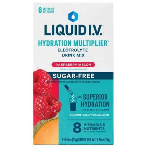 Liquid I.V.® Raspberry Melon Sugar-Free Electrolyte Drink Mix, 6 Ct
