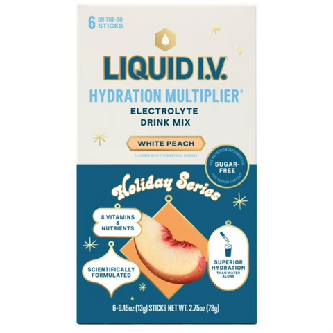 Liquid I.V.® White Peach Sugar-Free Electrolyte Drink Mix, 6 Ct