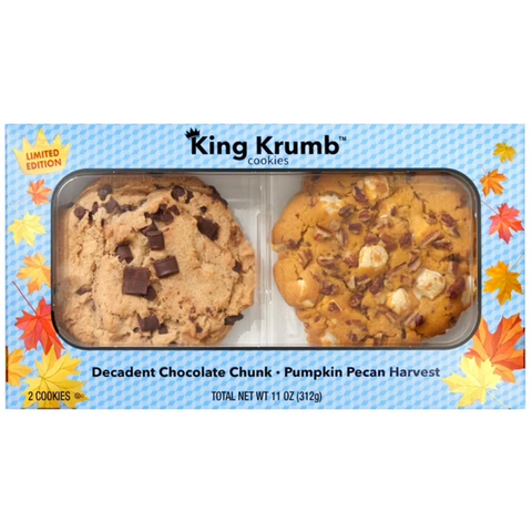 King Krumb Decadent Chocolate Chunk and Pumpkin Pecan Harvest Bakery Cookies, 2 Count