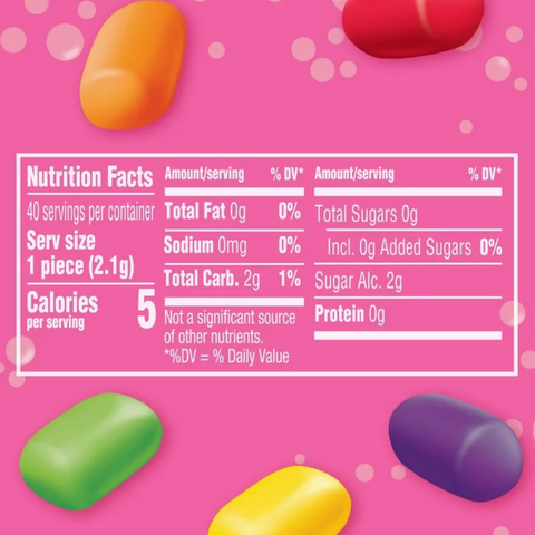 Hubba Bubba Minis Skittles Flavored Bubble Gum, 40 Ct