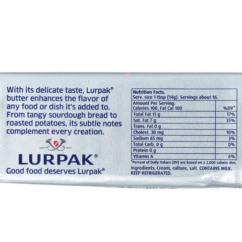 Lurpak Danish Butter, Salted, 8 oz